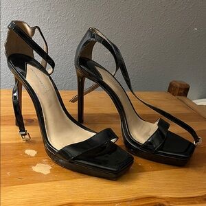 Black Patent Leather Strappy Heels Antonio Melani